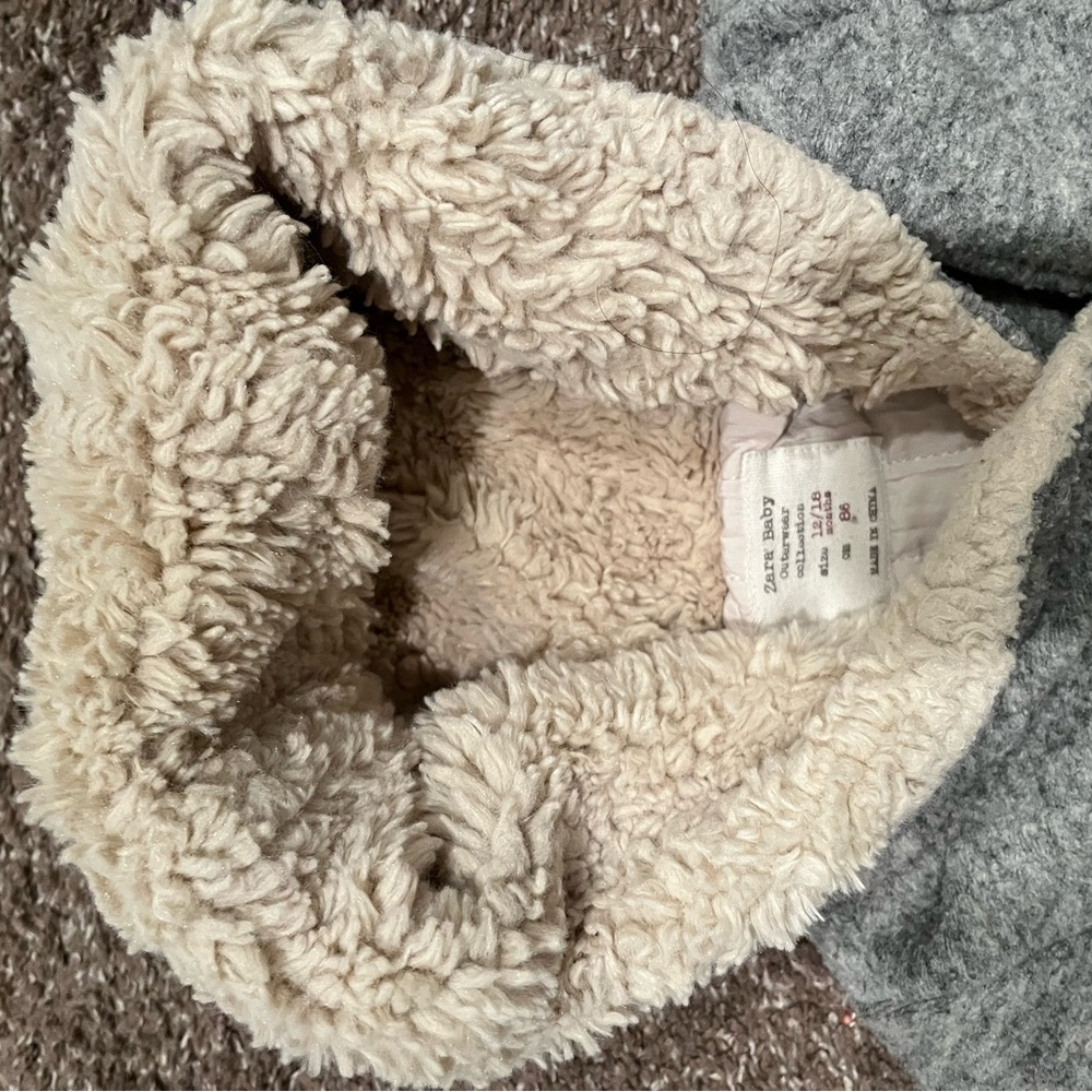 Gap Beige Sherpa-Lined Hoodie